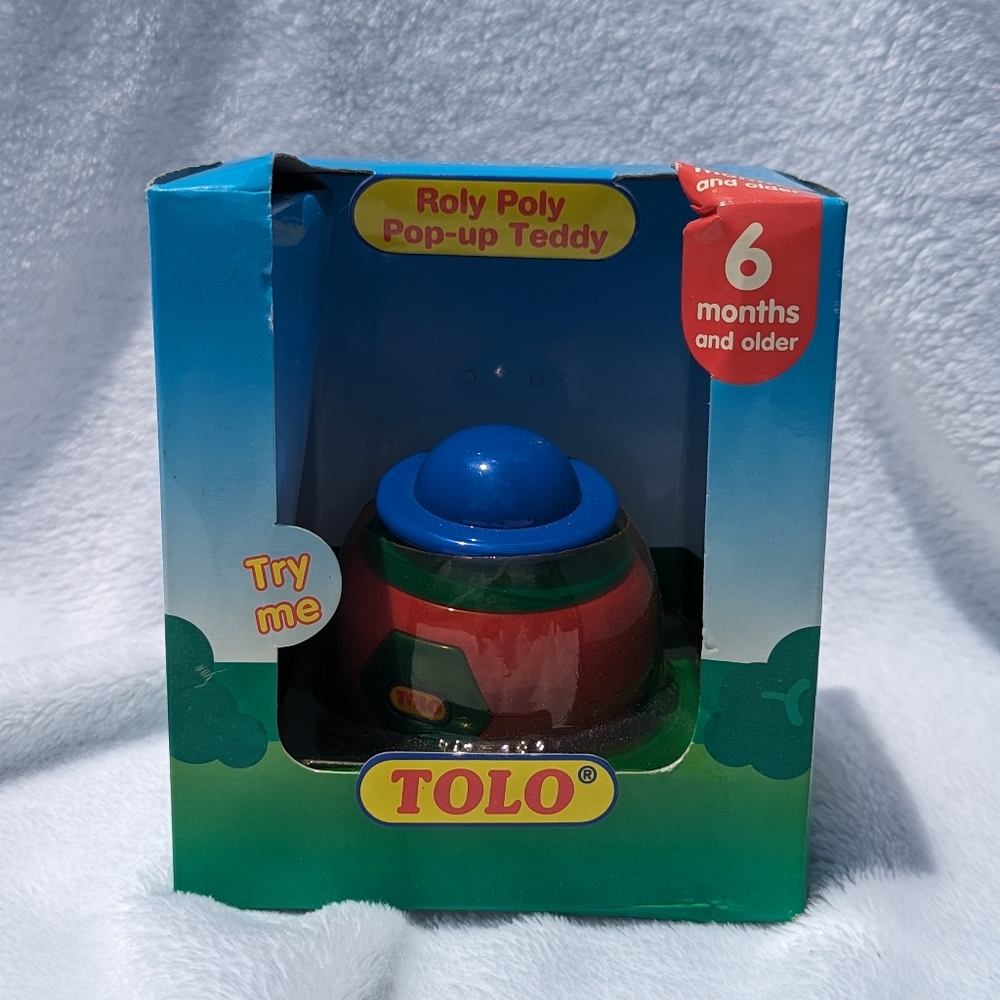 Tolo Toys Roly Poly Teddy Bear Baby Toy NIB New in Box